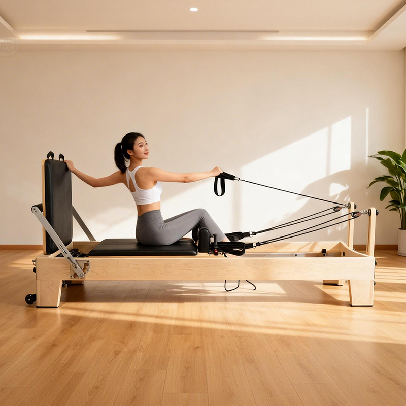 Pilates Reformer Spring - White Maple Portable Adjustable Pilates Reformer