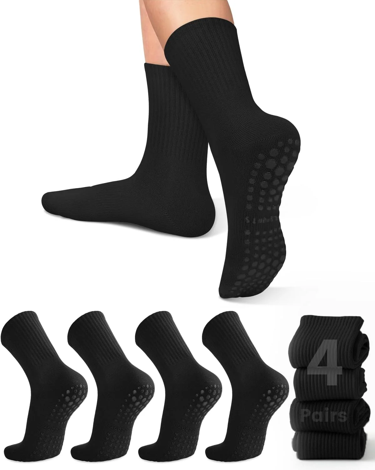Pilates & Yoga Studio Alineacion - 4 pairs of women's yoga socks,