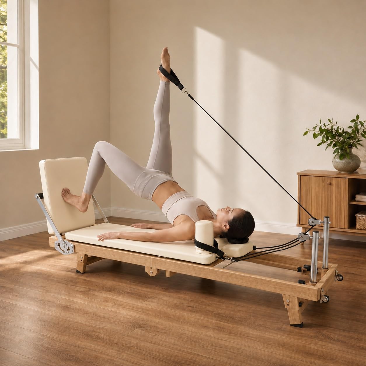 Pilates Reformer Spring - 75 Inch Foldable Pilates Reformer Machine