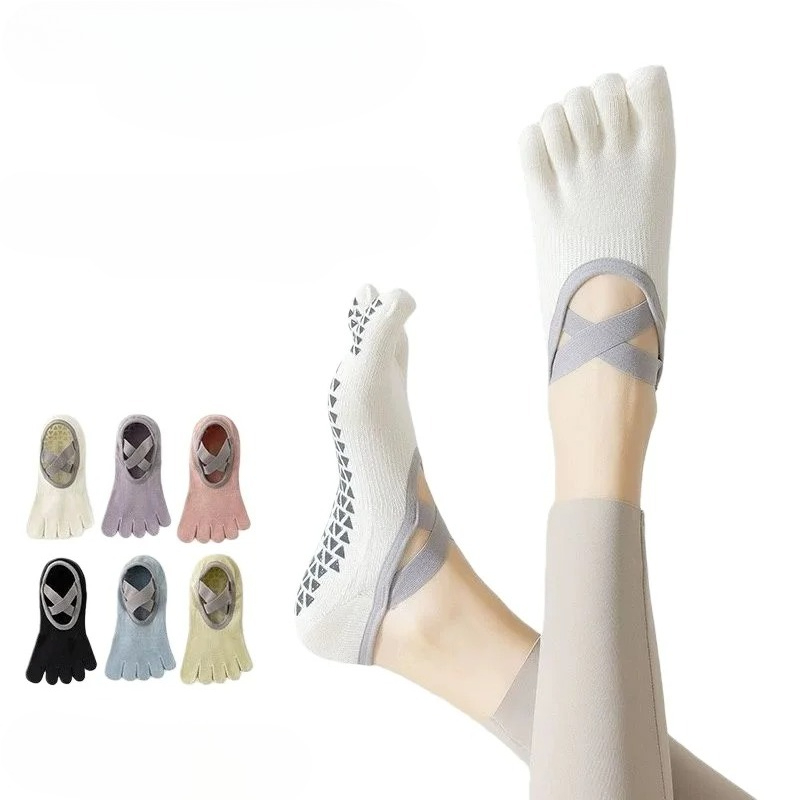 Medias Para Pilates Y Yoga - 1pair Women's Yoga Socks with Five-Toe