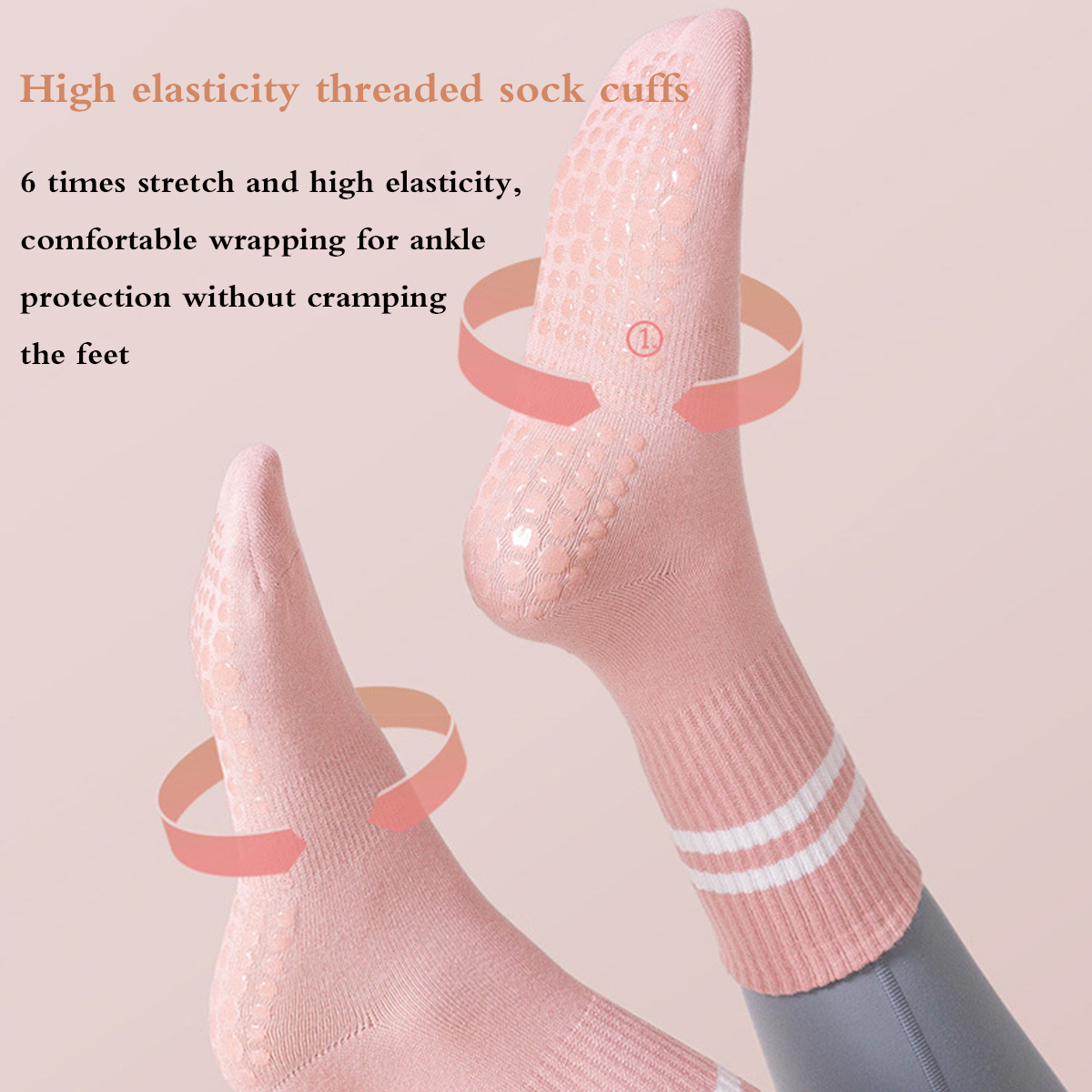 Pilates Socks with Grips for W - Medias Para Pilates Y Yoga 评论和价格