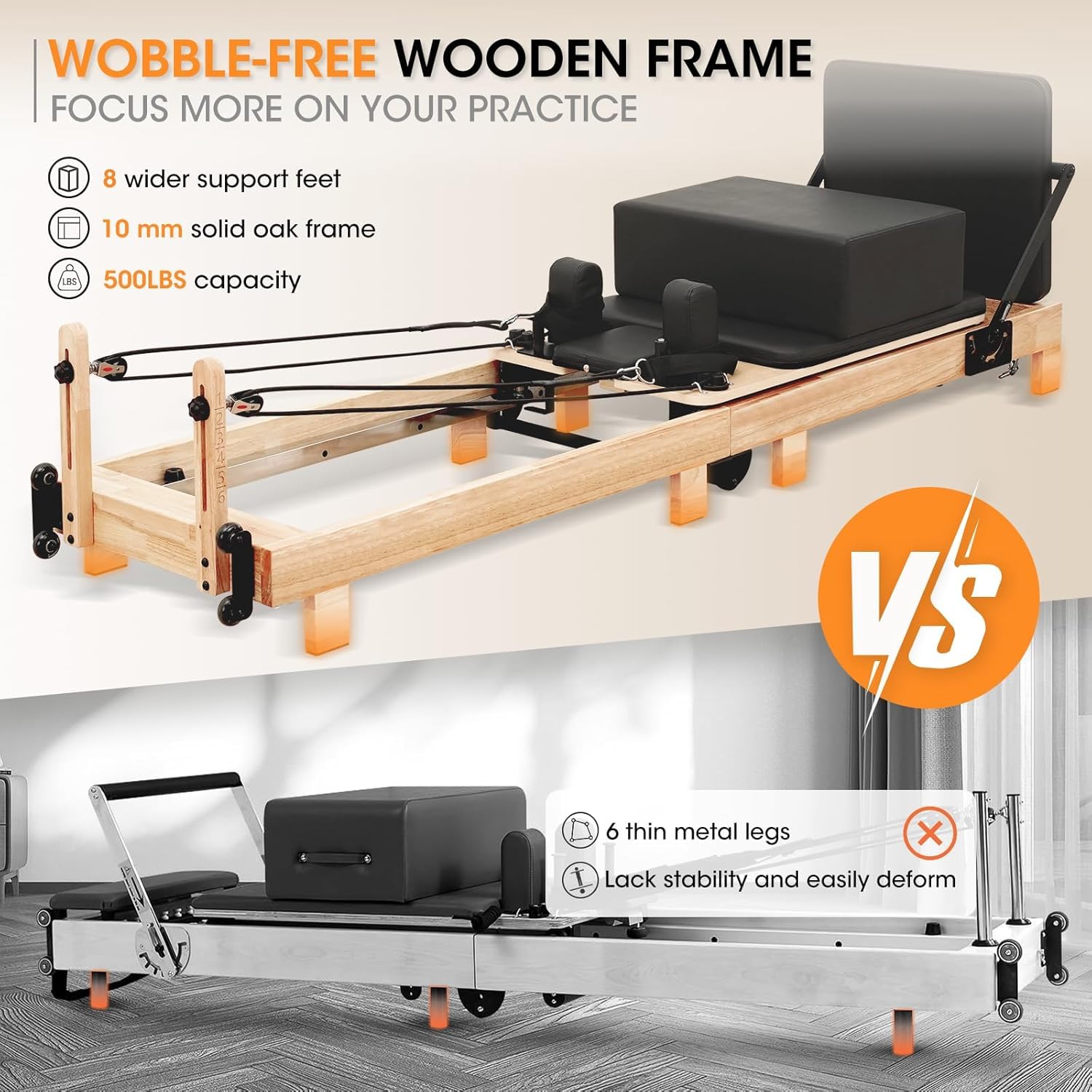 Wooden Pilates Reformer Machin - Pilates Reformer Spring 评论和价格