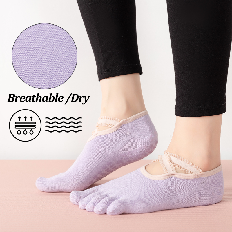 Ladies Non-Slip Pilates Socks  - Medias Para Pilates Y Yoga 评论和价格