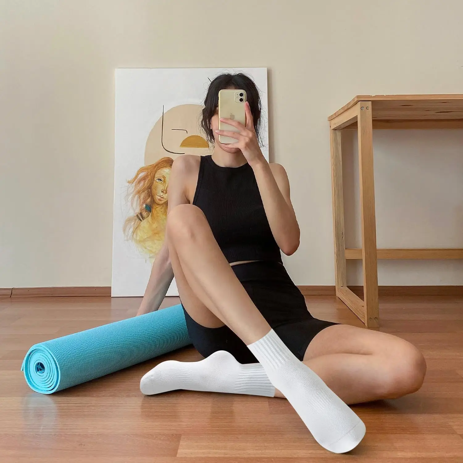 4 pairs of women's yoga socks, - Pilates & Yoga Studio Alineacion 评论和价格