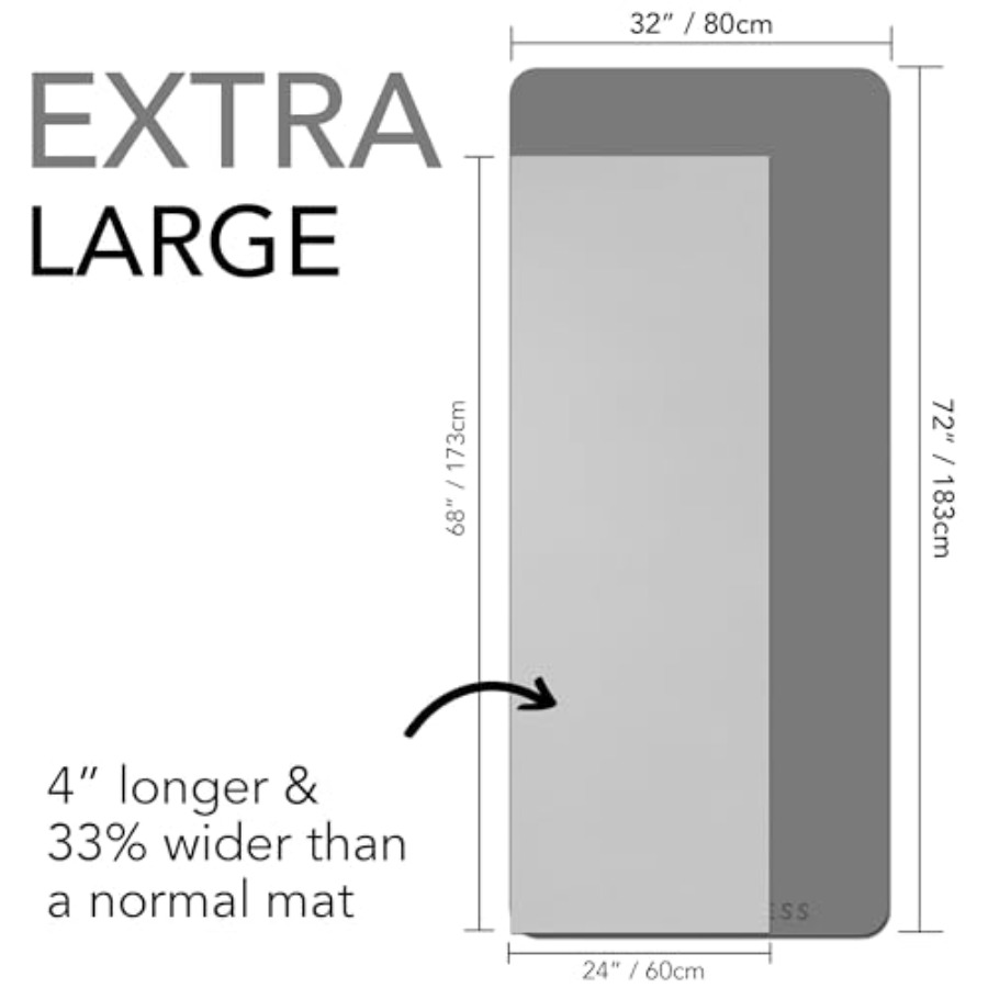 Large Exercise Mat Extra Thick - Pilates Yoga Mat Workout 评论和价格