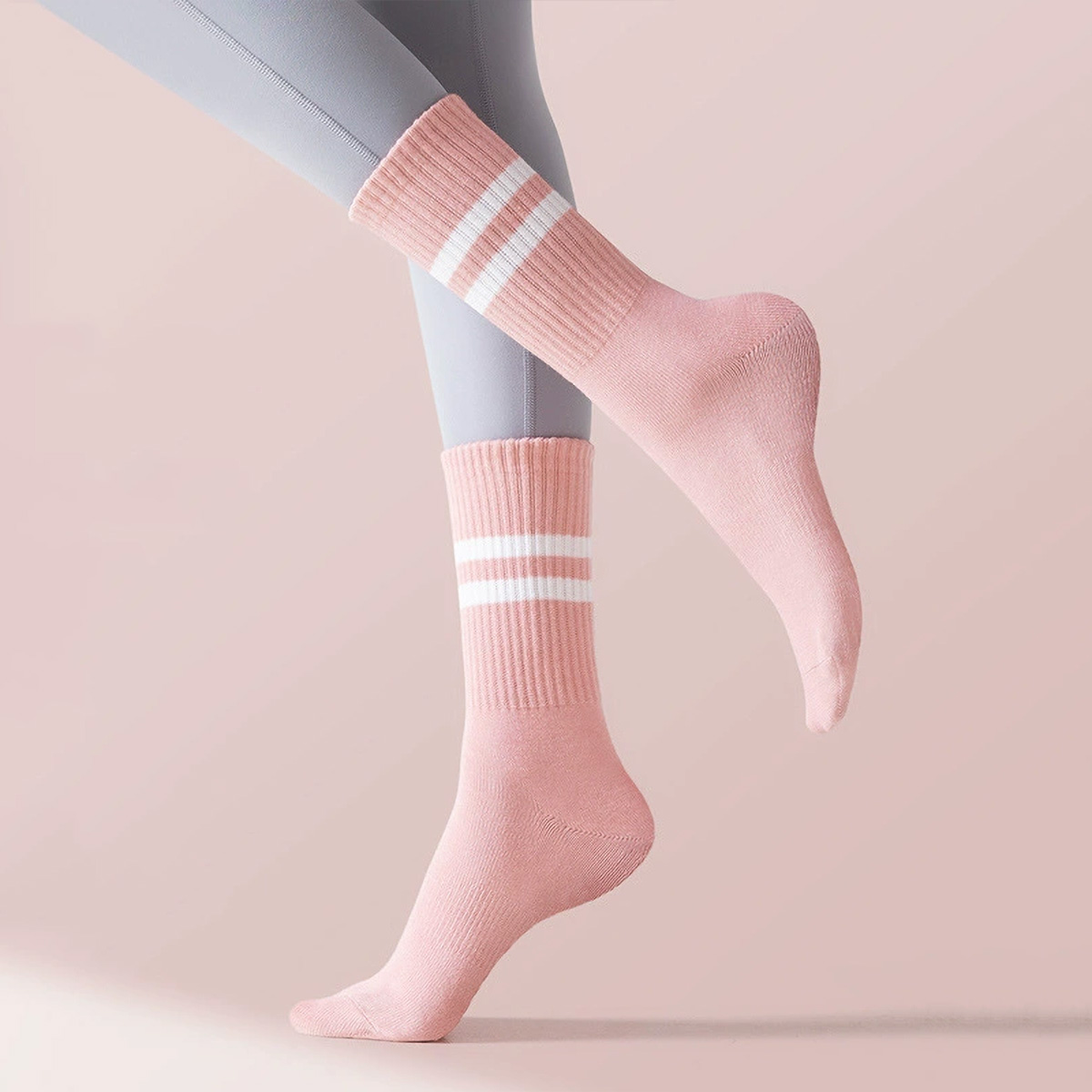 3 Pairs Long Yoga Socks with G - Medias Para Pilates Y Yoga 评论和价格