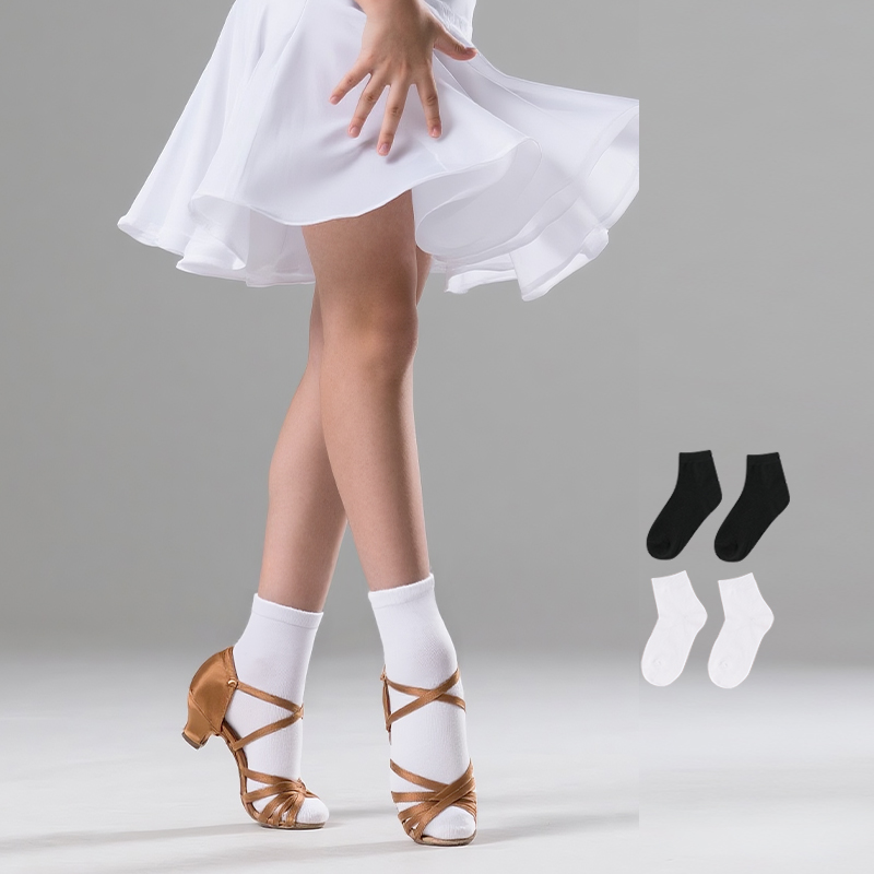 Girls Women Latin Socks White  - Medias Para Pilates Y Yoga 评论和价格
