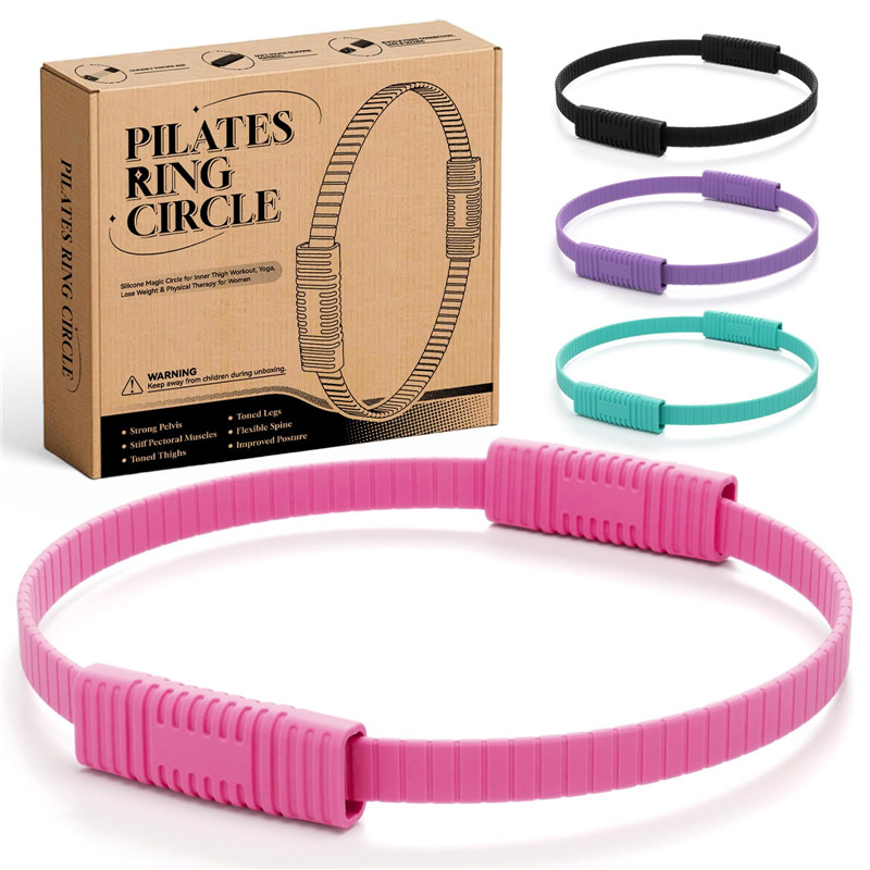 Eco-Friendly Double Handle Sil - Pilates Yoga Circle 评论和价格