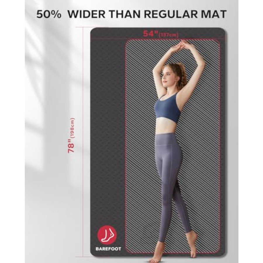Extra Large Yoga Mat for Home  - Pilates Yoga Mat Workout 评论和价格