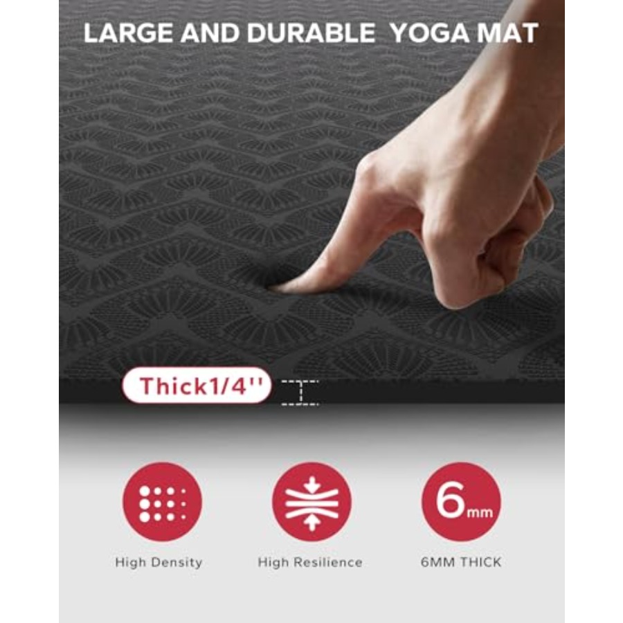 Extra Large Yoga Mat for Home  - Pilates Yoga Mat Workout 评论和价格