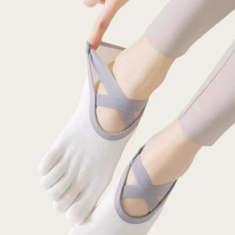 1pair Women's Yoga Socks with  - Medias Para Pilates Y Yoga 评论和价格