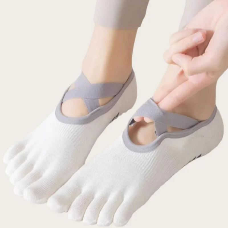 1pair Women's Yoga Socks with  - Medias Para Pilates Y Yoga 评论和价格